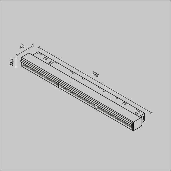 Sort magnetisk skinnespot LED 18W PARETE Maytoni Technical