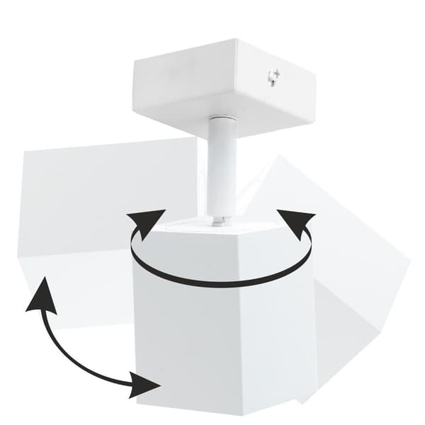 Væg- og loftlampe hvid 4xGU10 Quantus ID-6116 Idealed