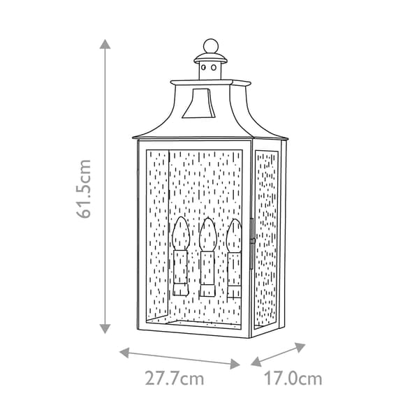 Utomhusvägglampa svart E14 60W Balmoral Elstead