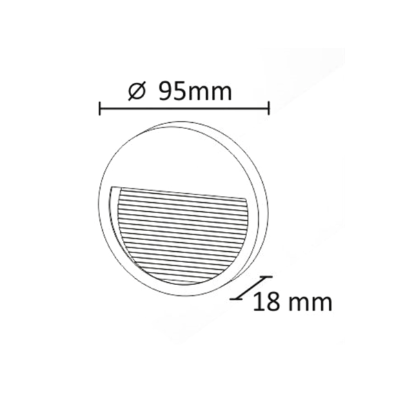 LED trappe- og facadebelysning Q8 rund =313744 Polux