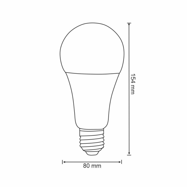 LED-lamppu A80 E27 2000lm 3000K Platinum 307620 Polux