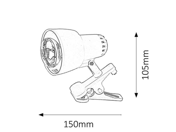 Hyldeklemme lampe sort E14 Clip 4357 Rabalux