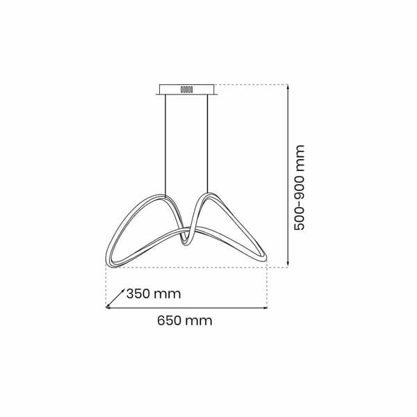 Loftlampe lysekrone guld Milagro TESORO 48W LED