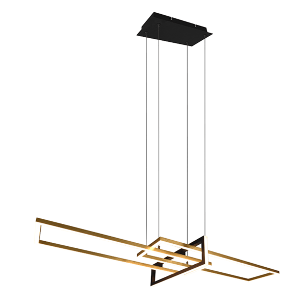 LED-pendellampa SALINAS guld Trio 320310308