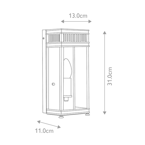 Utomhusvägglampa mörkbrun E14 40W Holborn Elstead