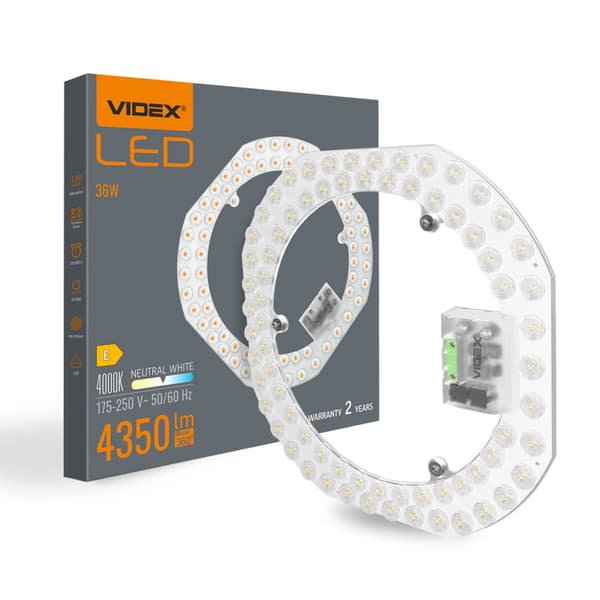 LED-modulindsats 36W Skrueterminaler neutral 4350lm 4000K Videx