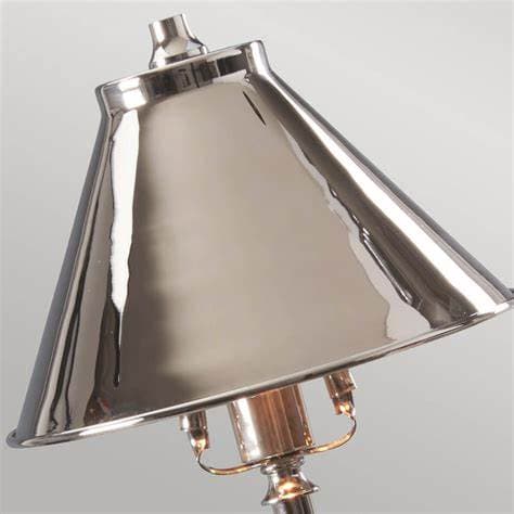 Bordlampe / skrivebordslampe retro Provence poleret nikkel Elstead