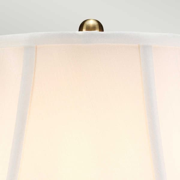 Bordslampa porslin Hampton guld vit Goldthistle E27 60W Elstead