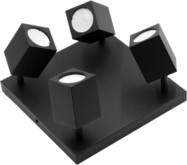 Loftlampe sort 4xGU10 Quantus ID-6104 Idealux