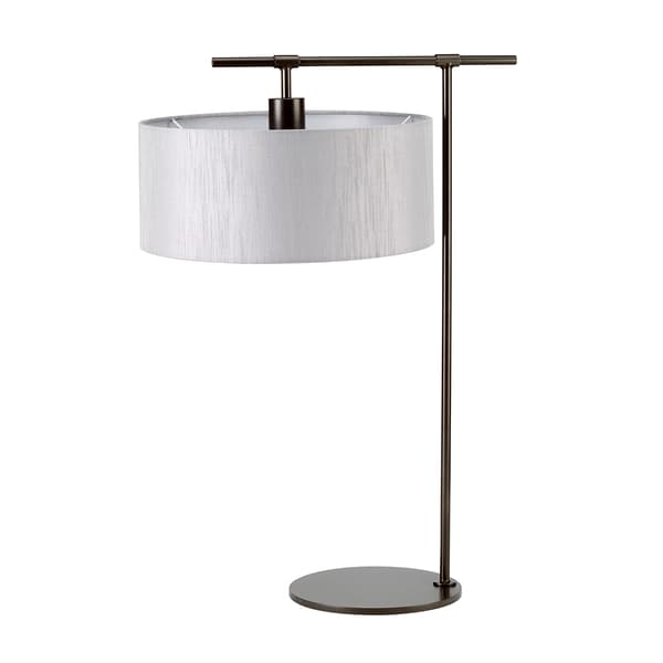 Bordslampa brun silver retro Balance E27 60W Elstead