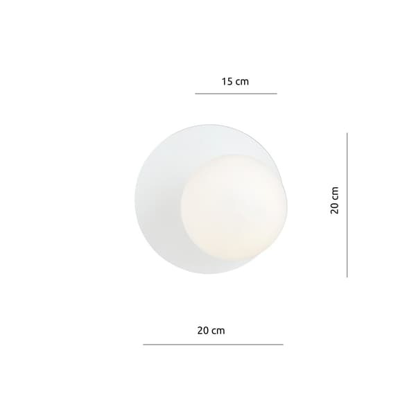 Seinävalaisin OSLO WHITE/OPAL E14 Emibig 1189/K1