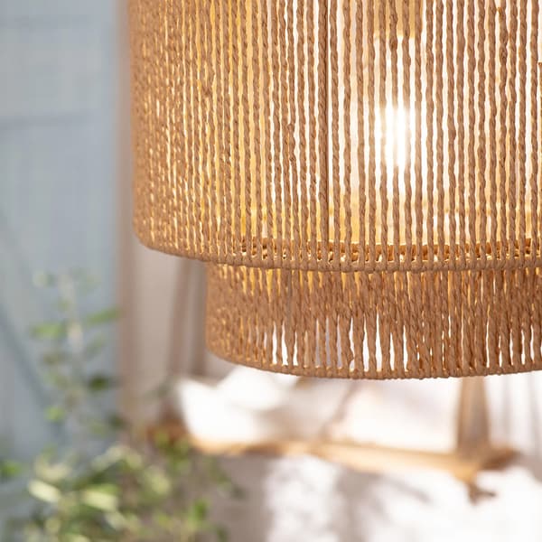 Boho Hänglampa i Flätat Papper Abruzzo Sara 40cm E27