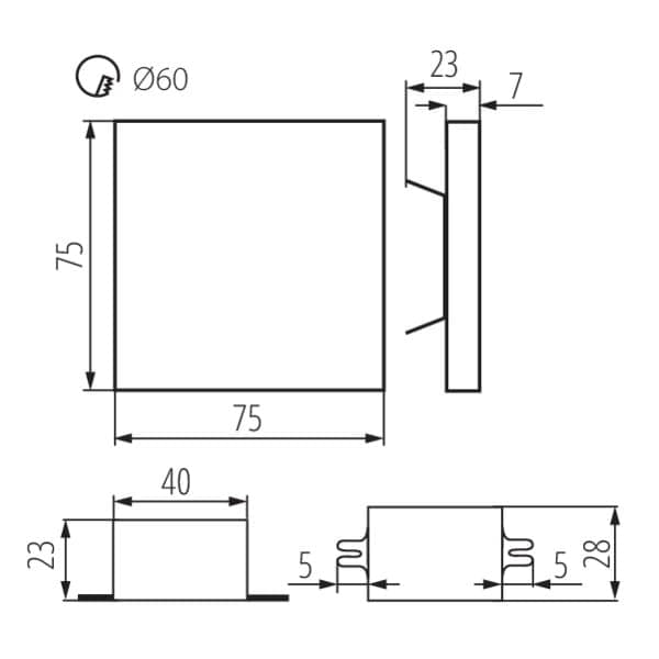 Kanlux APUS LED AC 23800 trappearmatur