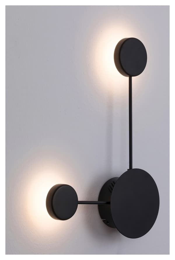 Moderne væglampe sorte LED-cirkler 7W sort Amadeo 6258 Rabalux
