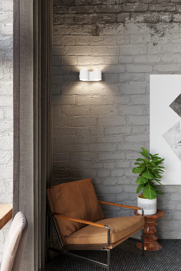 Seinävalaisin ORBIS 2 valkoinen Sollux Lighting SL.0659