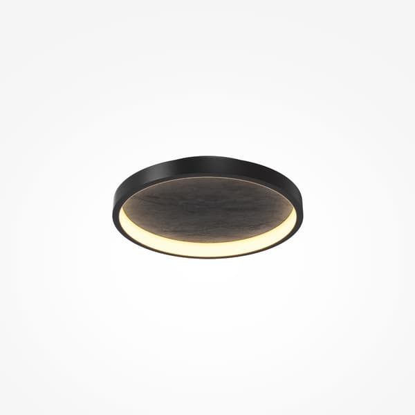 Art deco loftlampe sort rund tekstureret steninteriør LED 27W ORIGN Maytoni