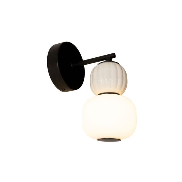 Dekorativ væglampe sort-grå riflet LED 5W MODERN Maxlight