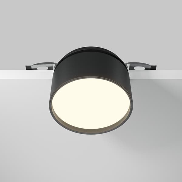 Moderne sort rund LED 12W indbygningsspot ONDA Maytoni Technical