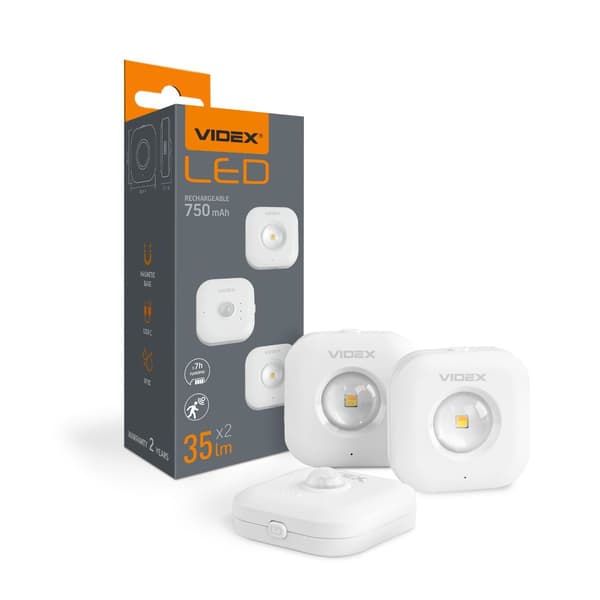 Videx USB-C uppladdningsbara trådlösa trapplampor med rörelsesensor