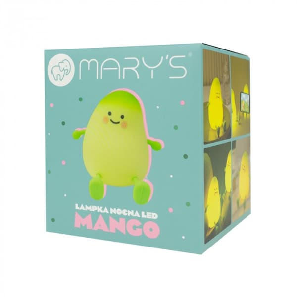 Trådløs grøn mango LED natlampe til børn 2.5W Mary's