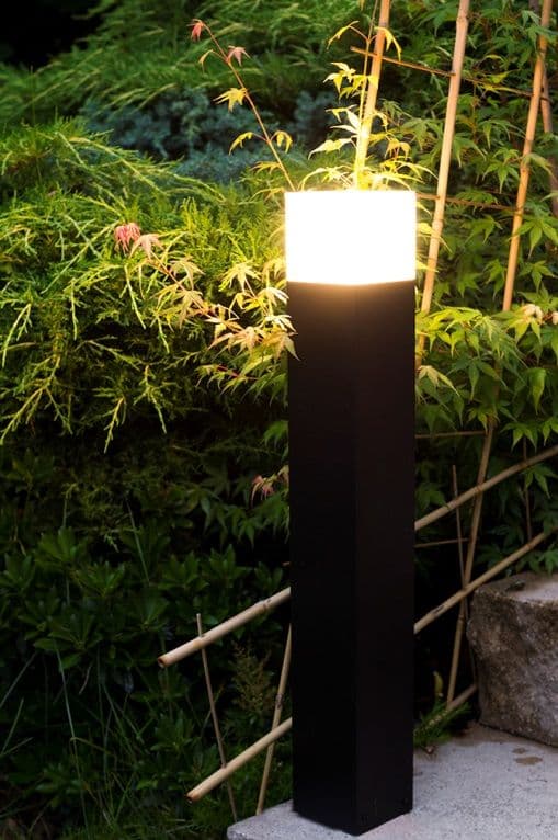 33 cm lysstolpe 1xE27 sølv IP44 SU-MA Cube CB-330 AL
