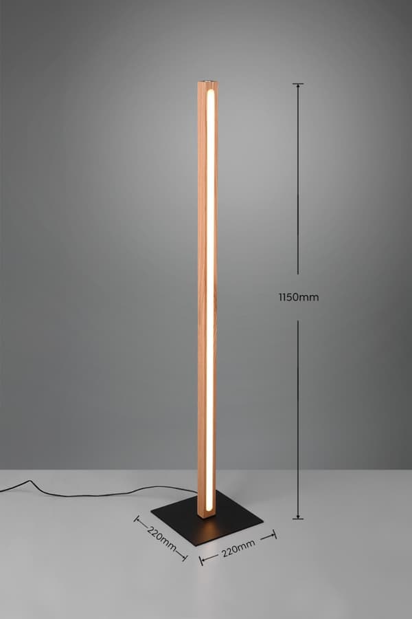 LED gulvlampe BELLARI brun Trio 426410130
