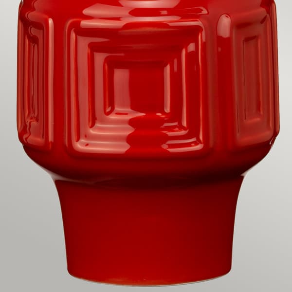 Bordslampa keramik röd vit Muswell E27 60W Elstead