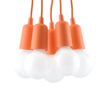 DIEGO 5 orange ljuskrona Sollux Lighting SL.0586