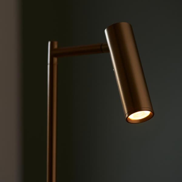 Moderne læselampe i messing med bevægelig LED-spot 4W DEDICATED READER Endon