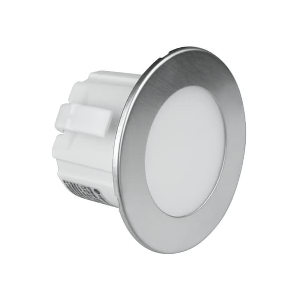 LED-trappbelysning 1.2W rund silver DPM