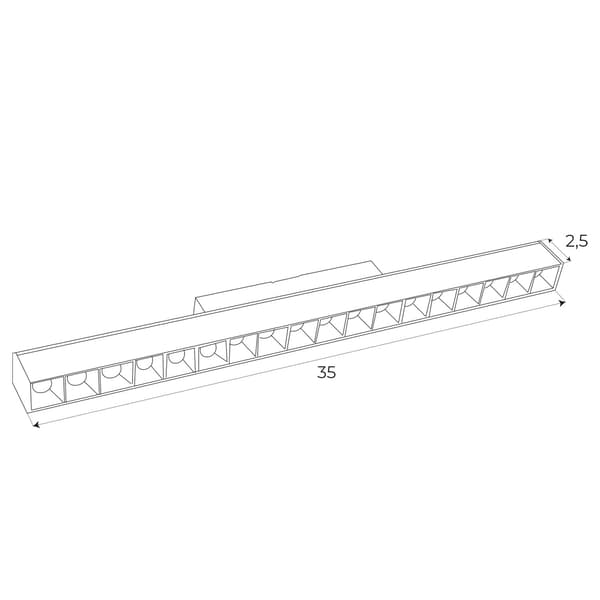 Maxlight magnetisk lineær lampe ZIGBEE LED 18W 1304lm 2700/5000K