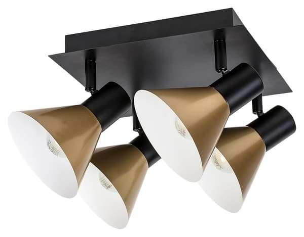 Loftspot mat sort / guld E14 4x40W Alvaro 3159 Rabalux