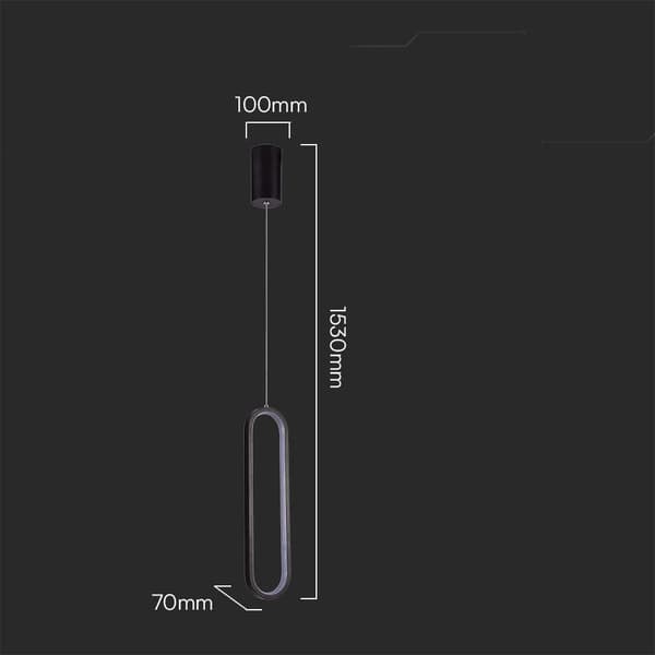 LED pendellampe 3000K moderne sort V-TAC VT-7829-10076