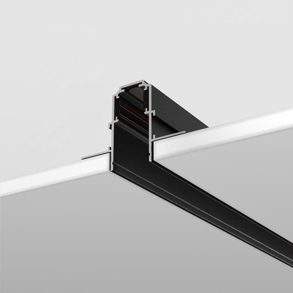 Indbygget skinnesystem til gipsplader 1-faset 200 cm sort EXILITY Maytoni Technical