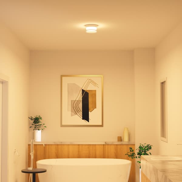 Modern vit-transparent rund LED-spotlight 9W Enios Italux