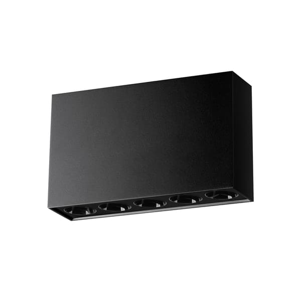 Moderne rektangulær sort LED 11W loftspot SOLANA PU.1212 Pure Lume