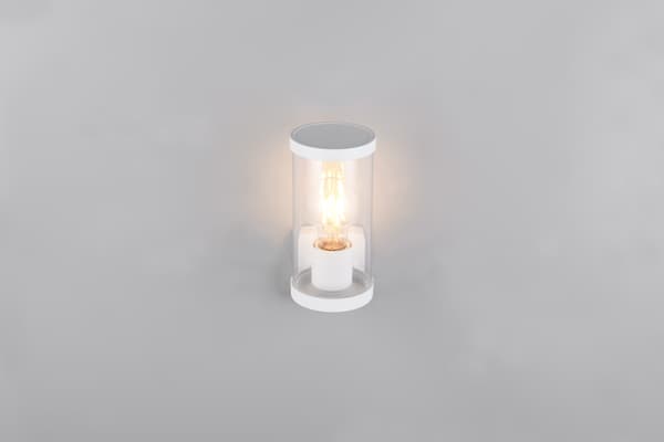 Utomhusvägglampa vit med rörelsesensor E27 28W BONITO RL