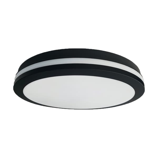 Rund loftlampe 30 cm LED 36W sort / hvid Marlon Eko-Light