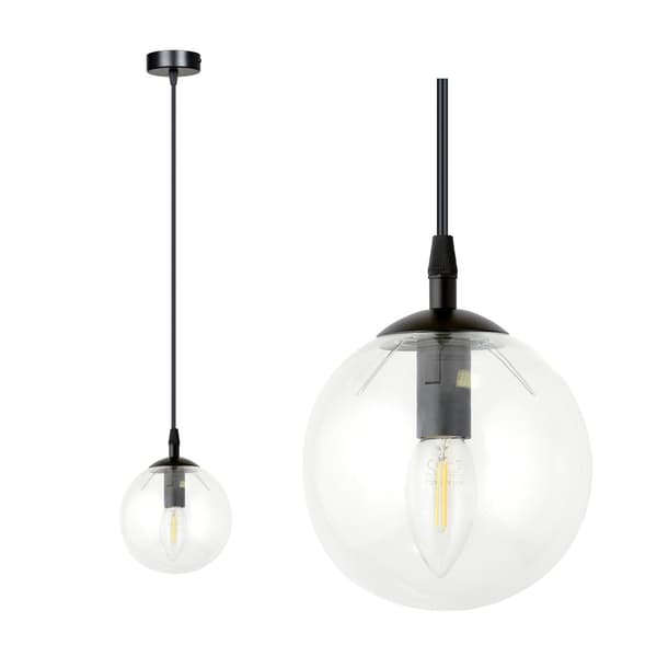 PENDEL Emibig 1xE14 40W COSMO 1 SORT TRANSPARENT 711/1
