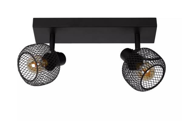Dobbelt sort loftlampe MAREN 2xE14 40W Lucide