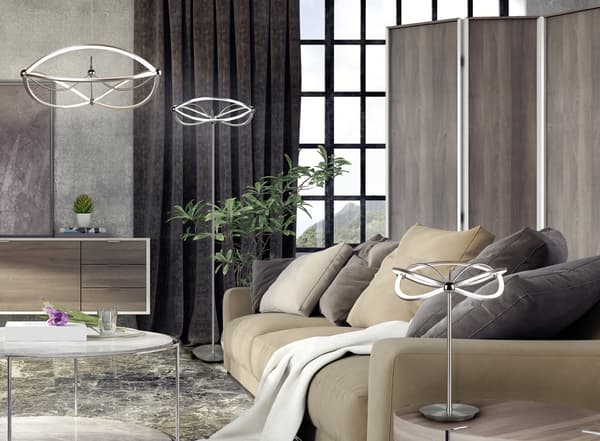 Bordlampe CHARIVARI sølv Trio 521210107