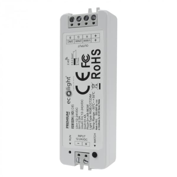 LED-strip controller V3 RF RGB 12A 12-24V Ecolight