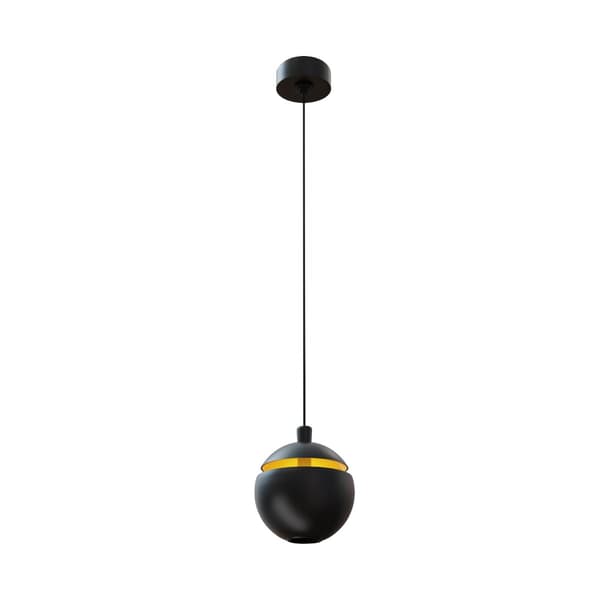 Pendellampe sort kugle med udskæring COMETSHINE LED 8W P0472 Maxlight