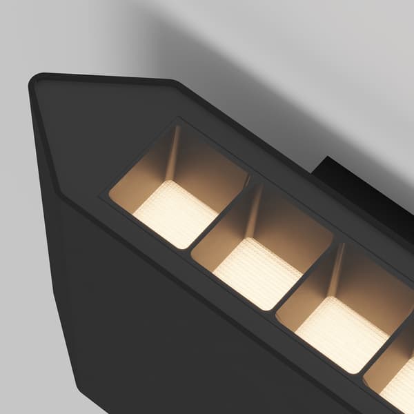 Grafitgrå utomhusvägglampa inbyggd LED 8W Pull Maytoni