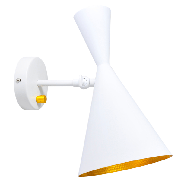 Vägglampa vit-guld E27 rörlig MODERN 308009 Polux