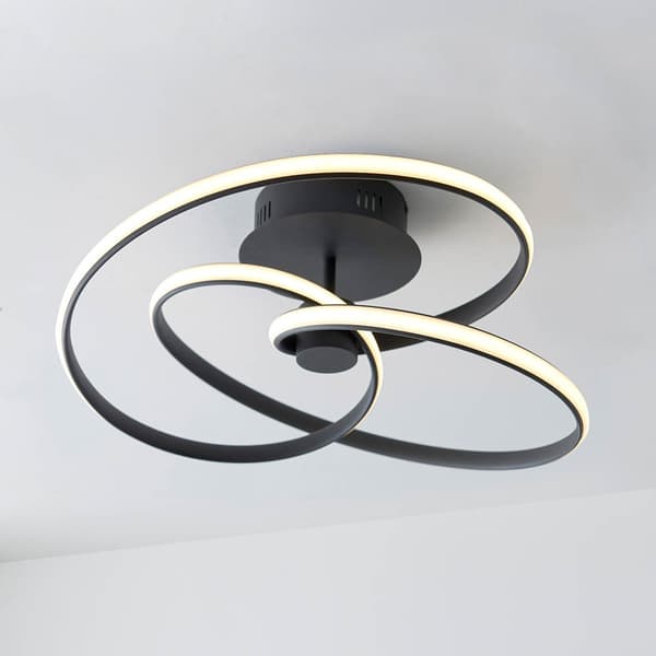 Loftlampe moderne sort LED 42W DUNE Endon