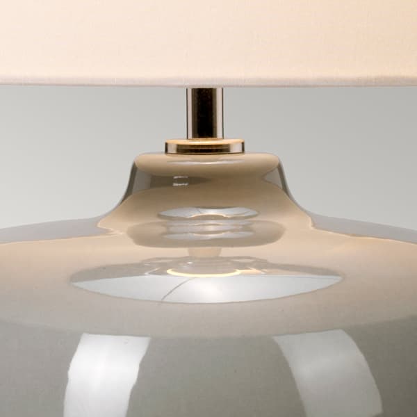 Bordlampe keramik grå hvid Chalk Farm E27 60W Elstead