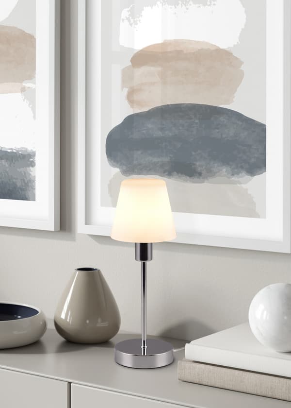 Bordlampe LUIS II sølv Trio 595700106
