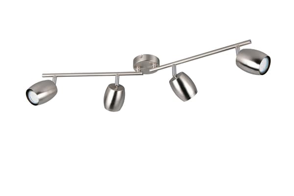 Modern silver ceiling spotlight bar movable spotlights 4xGU10 35W NANCY RL