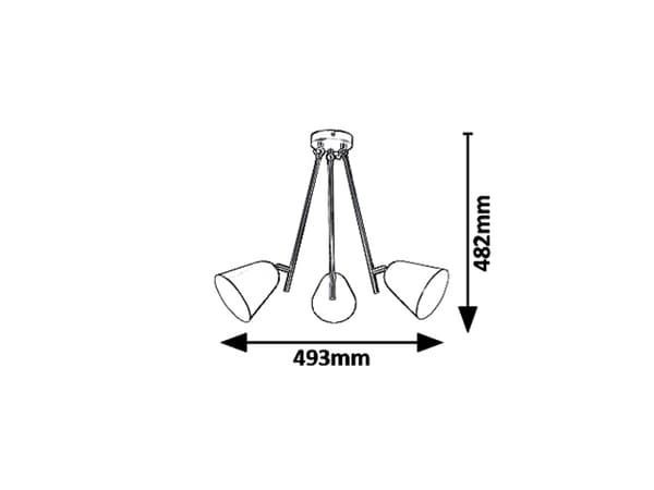 Industriel loftslampe E14 3x40W sort 5376 Alder Rabalux